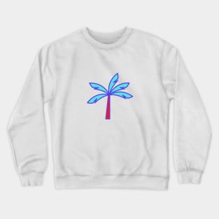 sky blue palm tree design Crewneck Sweatshirt